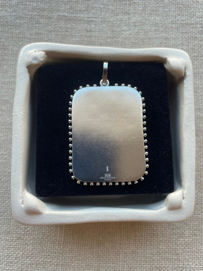 Avé Maria XL Rectangular Pendant - Mermaid Tail